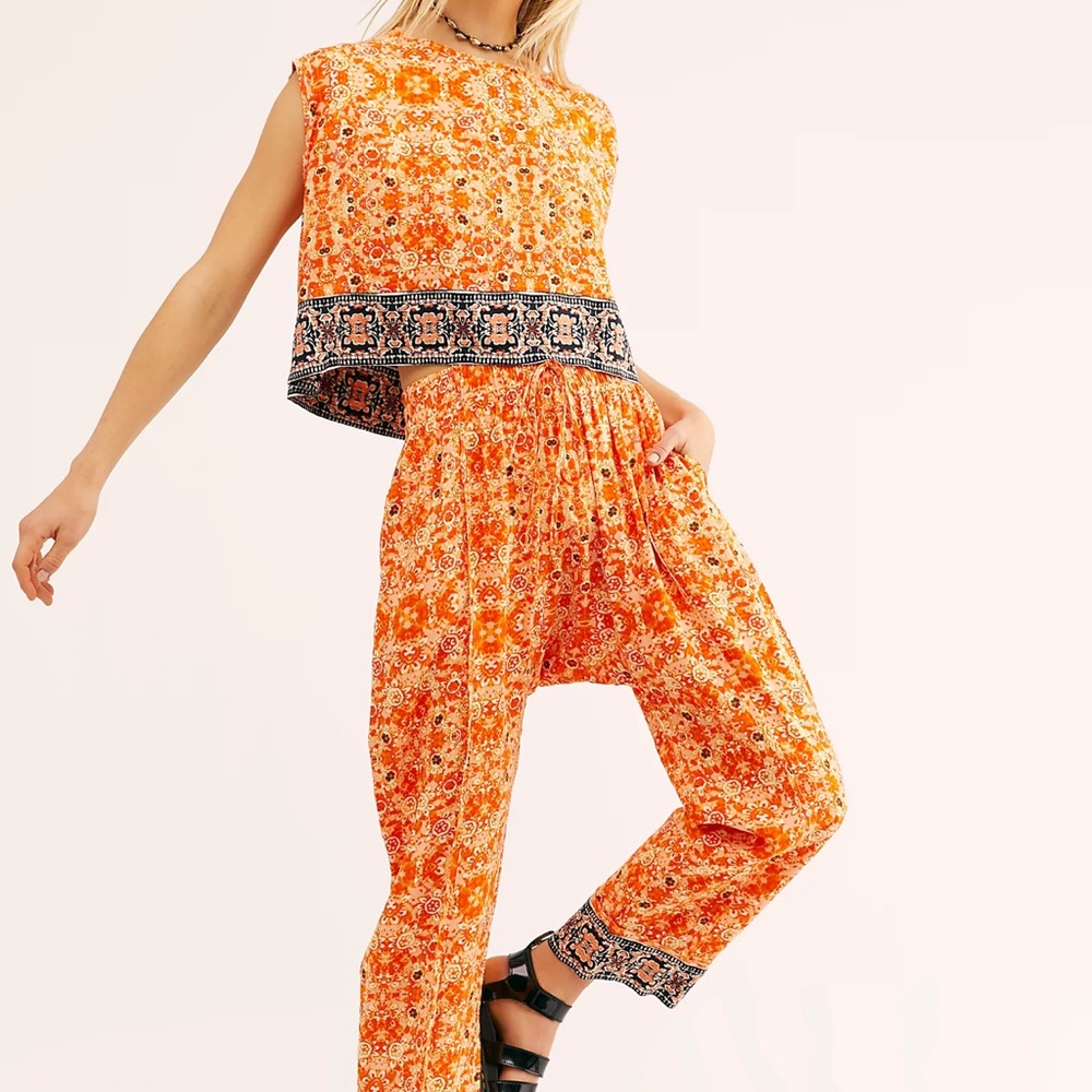 Free People Make My Day Set in orange combo